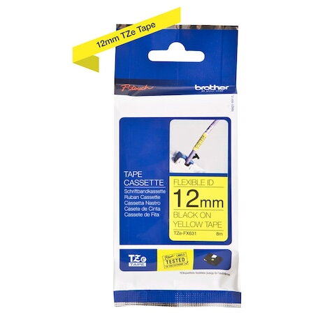 Banda continua laminata flexibila TZEFX631, 12mm, 8m