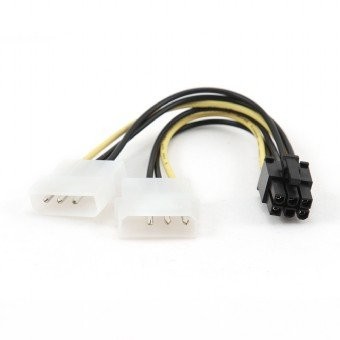 Cablu Alimentare VGA card PCI-E Gembird CC-PSU-6 , Molex la Molex + 6pin