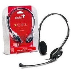 Casti Genius HS-M200C, headset, cu microfon, negre