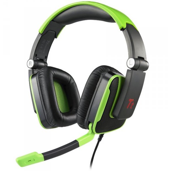 Casti Tt eSPORTS CONSOLE One, Gaming pentru PC, Xbox 360 si PlayStation 3, Negru/verde