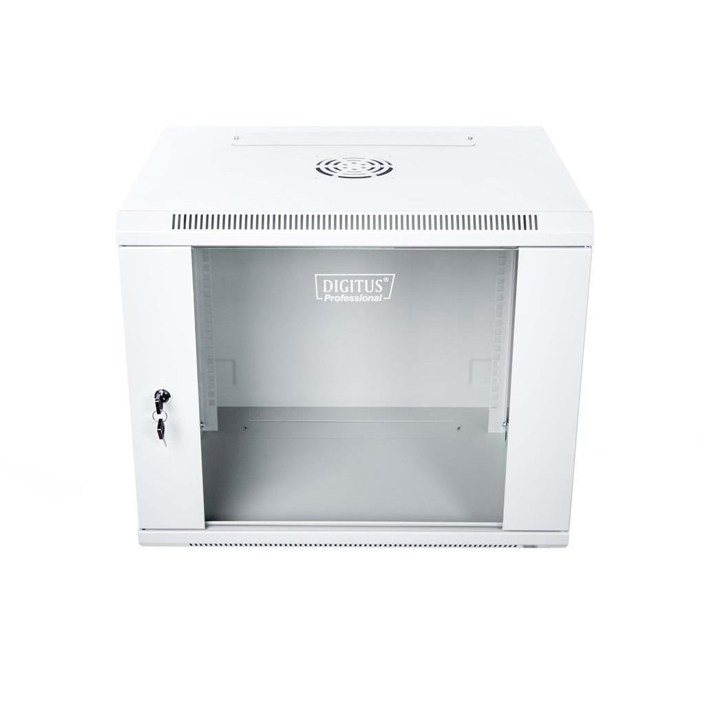 DIGITUS Wallmount cabinet 9U, 600x450mm, grey RAL 7035