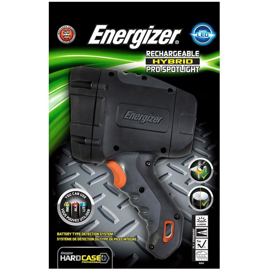 Lanterna 7638900344974, ENERGIZER Hard Case Led, reincarcabila, negru