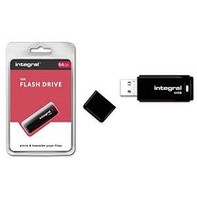 Memorie USB Memorie Integral USB INFD64GBBLK, 64GB,USB 2.0 with removable cap, negru