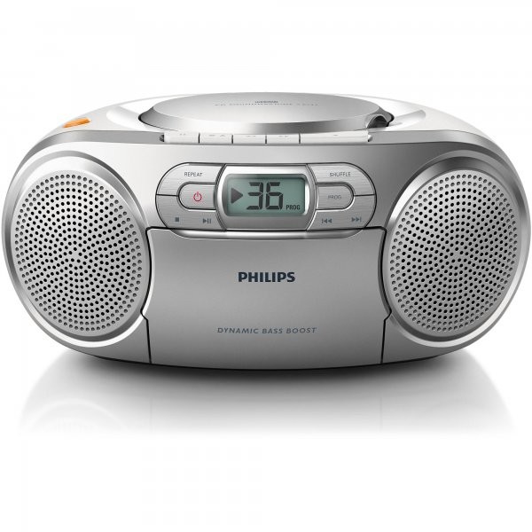 Microsistem audio Philips AZ127/12, 2W, CD+caseta