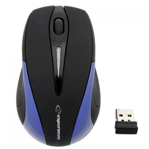Mouse Antares, optic, wireless, 1000 dpi, 2.4 GHz, negru/ albastru