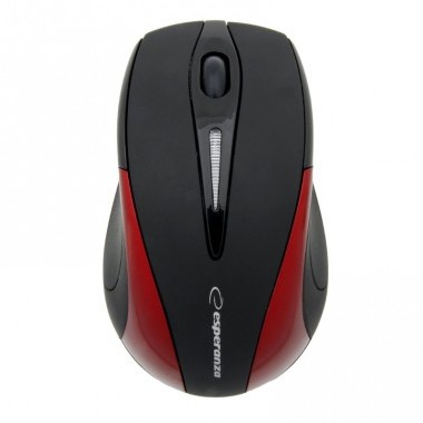 Mouse Antares, optic, wireless, 1000 dpi, 2.4 GHz, negru/ rosu