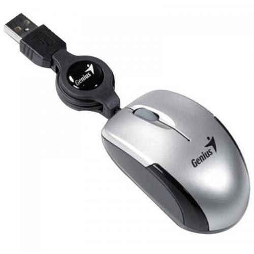 Mouse Micro Traveler, USB, optic,1200 dpi, argintiu