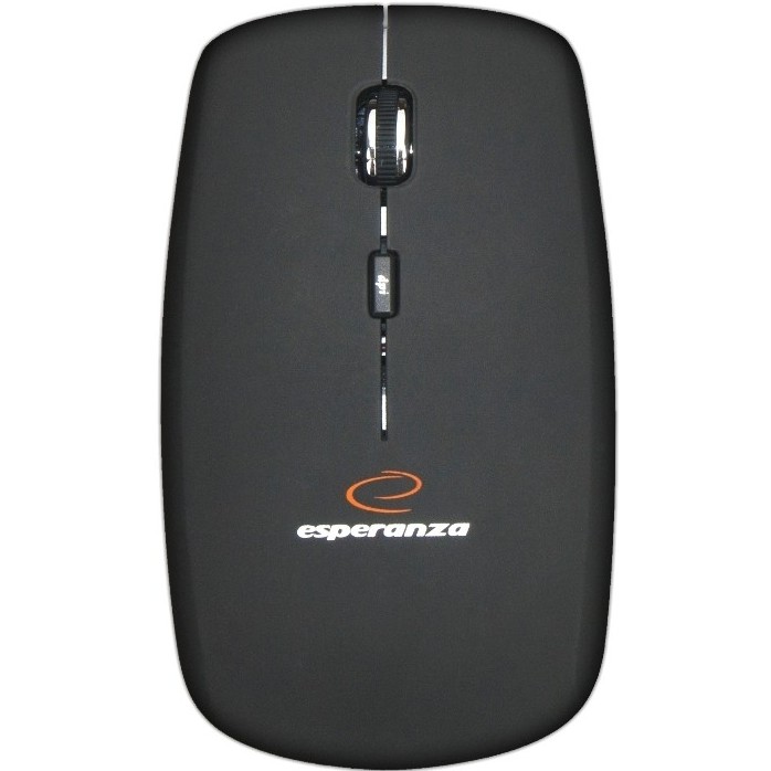 Mouse Saturn negru, optic, wireless, 1600 dpi, 2.4 GHz