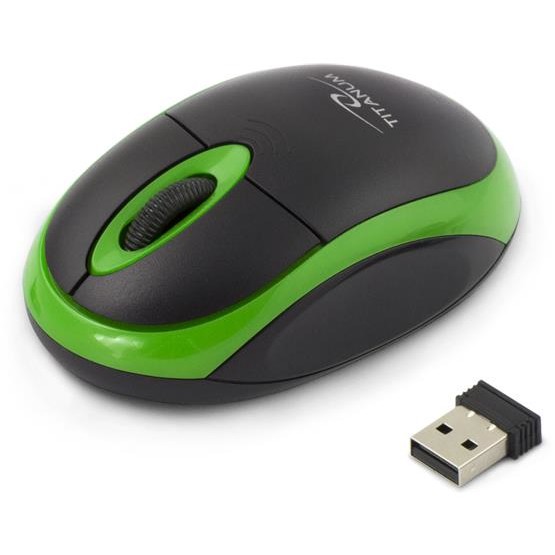 Mouse TITANUM Vulture, USB, Negru/Verde