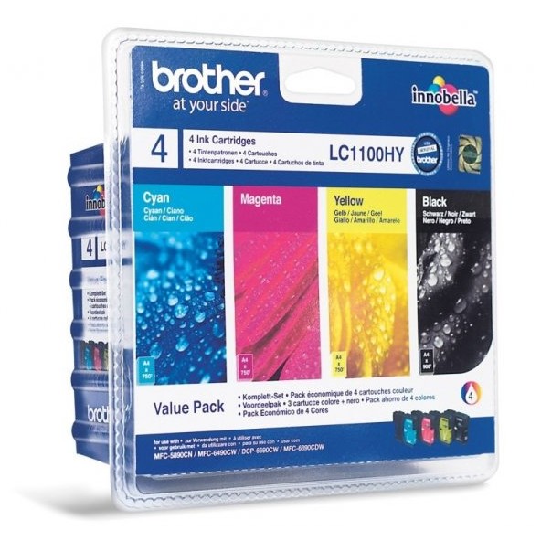 Pachet 4 tonere Brother LC1100HYVALBP - DCP 6690CW, 6490CW