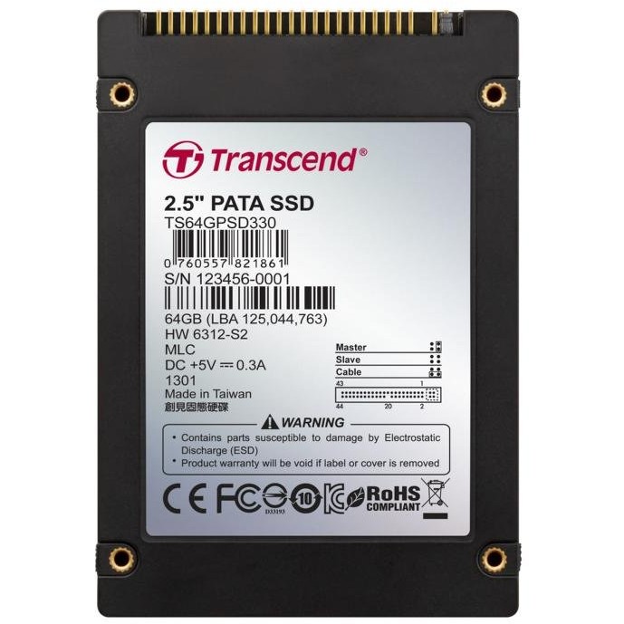 SSD TS64GPSD330 PATA 64GB SSD, 2.5 inch, MLC