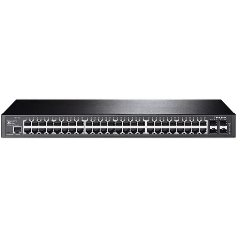 Switch JetStream T2600G-52TS, 48 porturi 10/100/ 1000 Mbps, 4 sloturi SFP