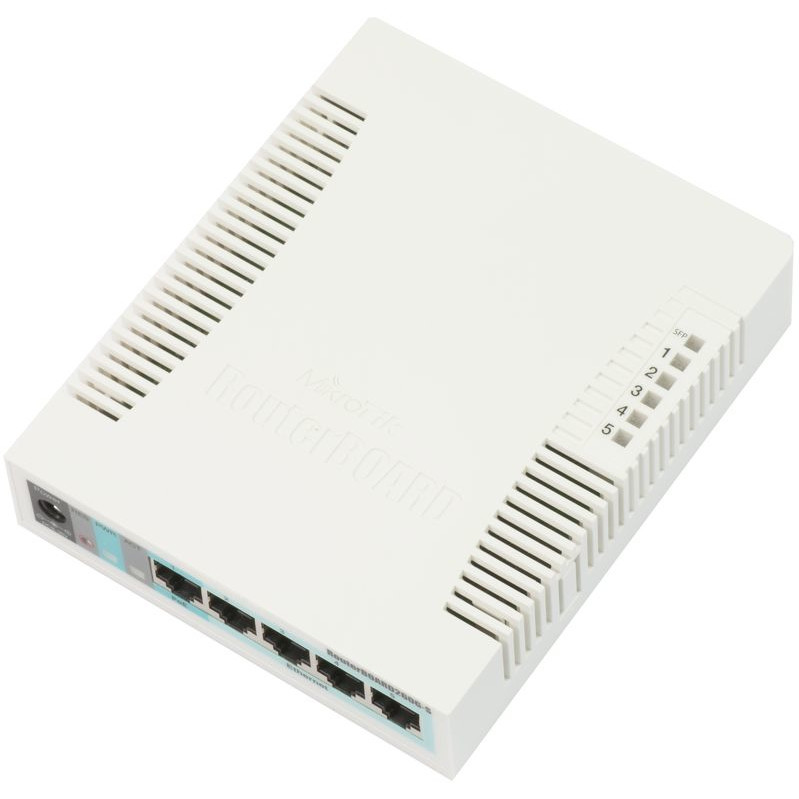Switch RB260GS - SwitchOS 5xGig LAN, 1xSFP,web browser Soho Switch, carcasa plas