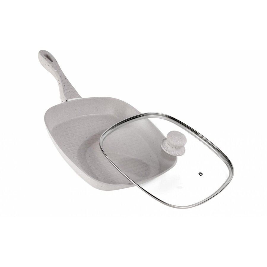 Tigaie Grill Mozaik 28 cm Aluminiu + Capac