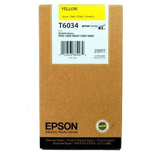 Toner inkjet Epson T6034 Galben, 220ml
