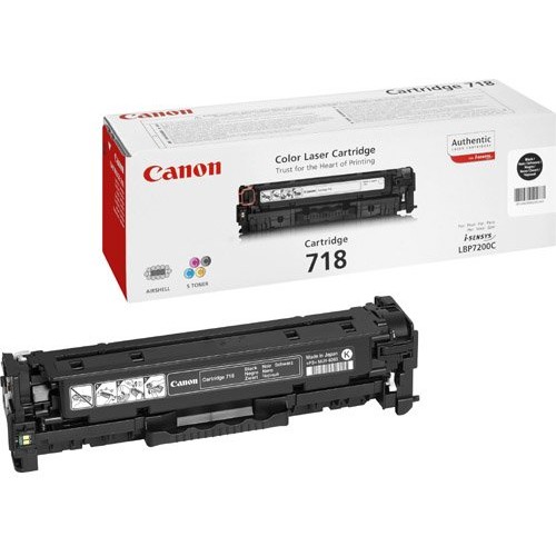 Toner laser Canon 718 - Negru, 3400 pagini, LBP-7200Cdn