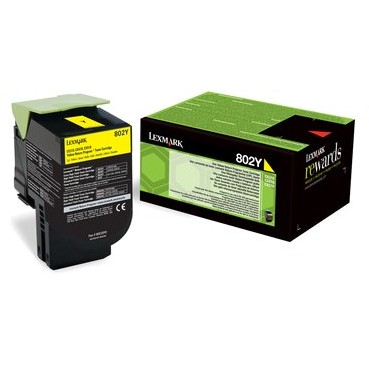 Toner laser Lexmark 80C20Y0, yellow, 1000 pag