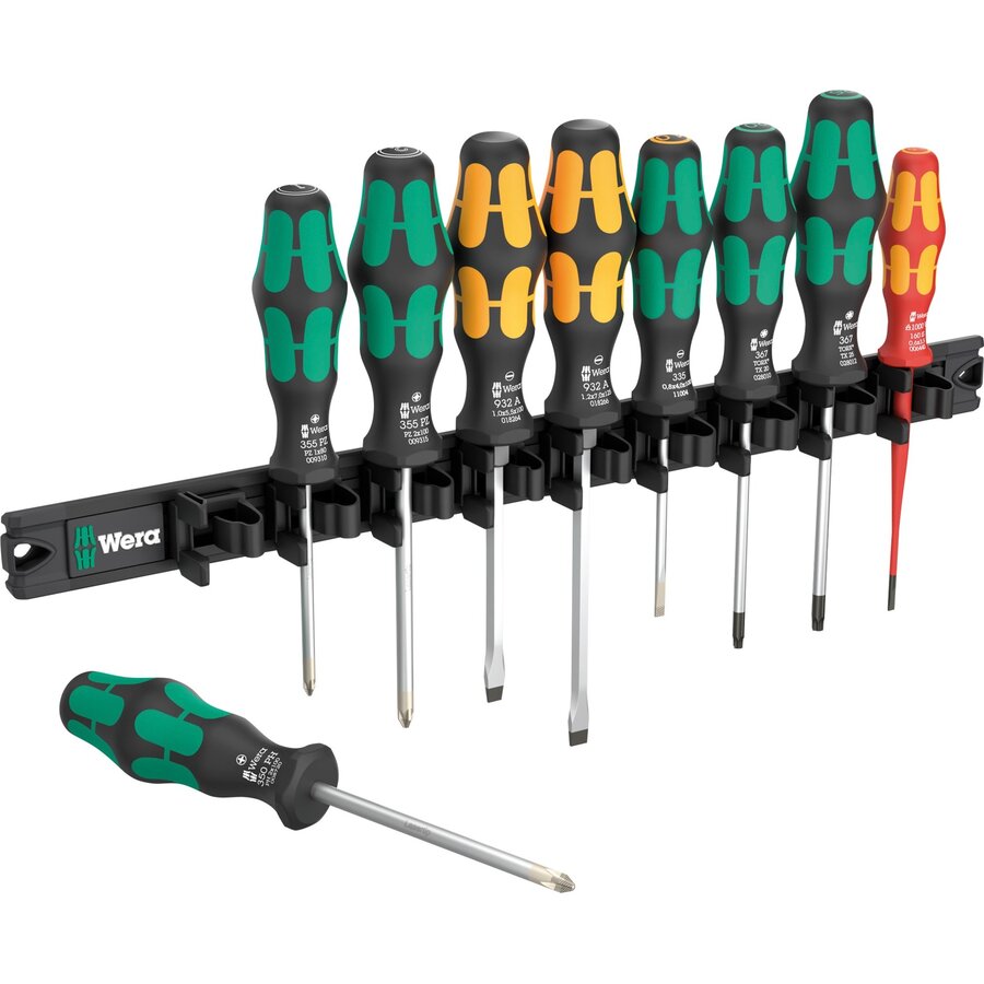 9650 magnetic strip Kraftform screwdriver set, 9 pieces