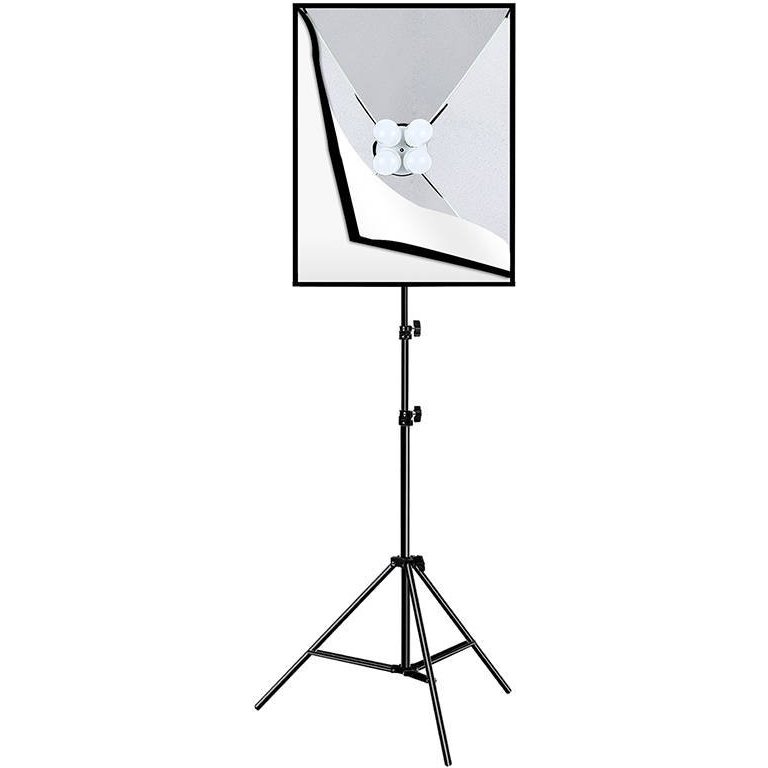 Accesoriu Camera Video Actiune , 4 LED-uri, 20W, 5700K, 50x70cm, Negru