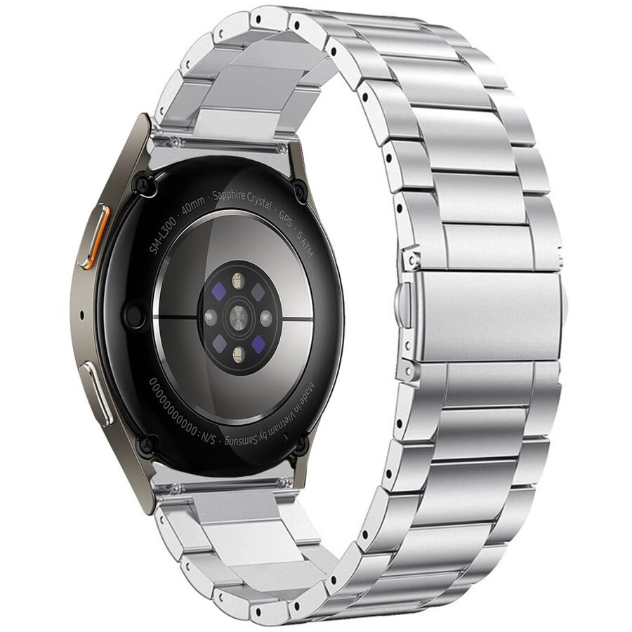 Accesoriu smartwatch Stainless compatibila cu Samsung Galaxy Watch 4/5/6/7/FE 40mm Silver