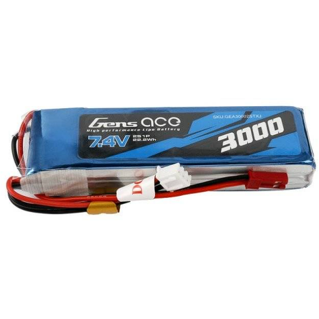 Acumulator 3000mAh 7.4V 1C 2S1P LiPo Albastru