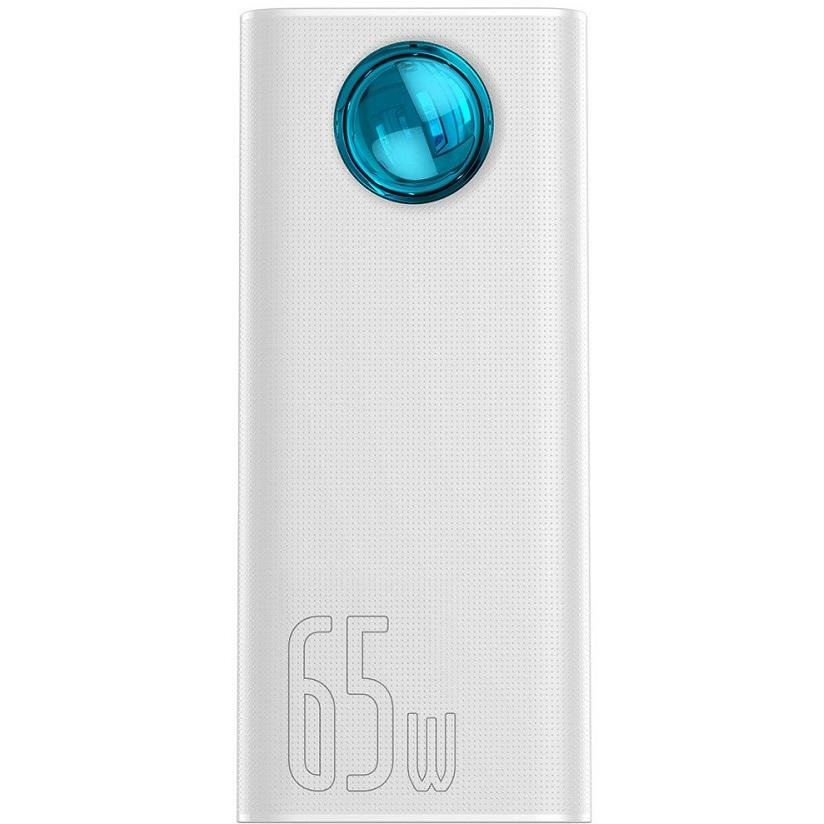 Acumulator extern Amblight 30000mAh Putere 65W Power Delivery / Quick Charge 3.0 White