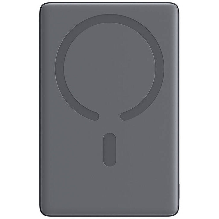 Acumulator extern JR-PBM08 20W Ultra-thin Metal Magnetic, 5000mAh, Wireless, USB-C, Titan