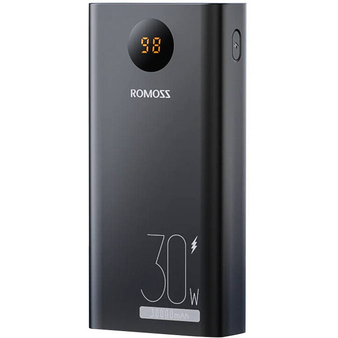 Acumulator extern PEA30, 30000 mAh, 30W, Afisaj Led, 2x USB, Type C , QuickCarge 3.0, Negru