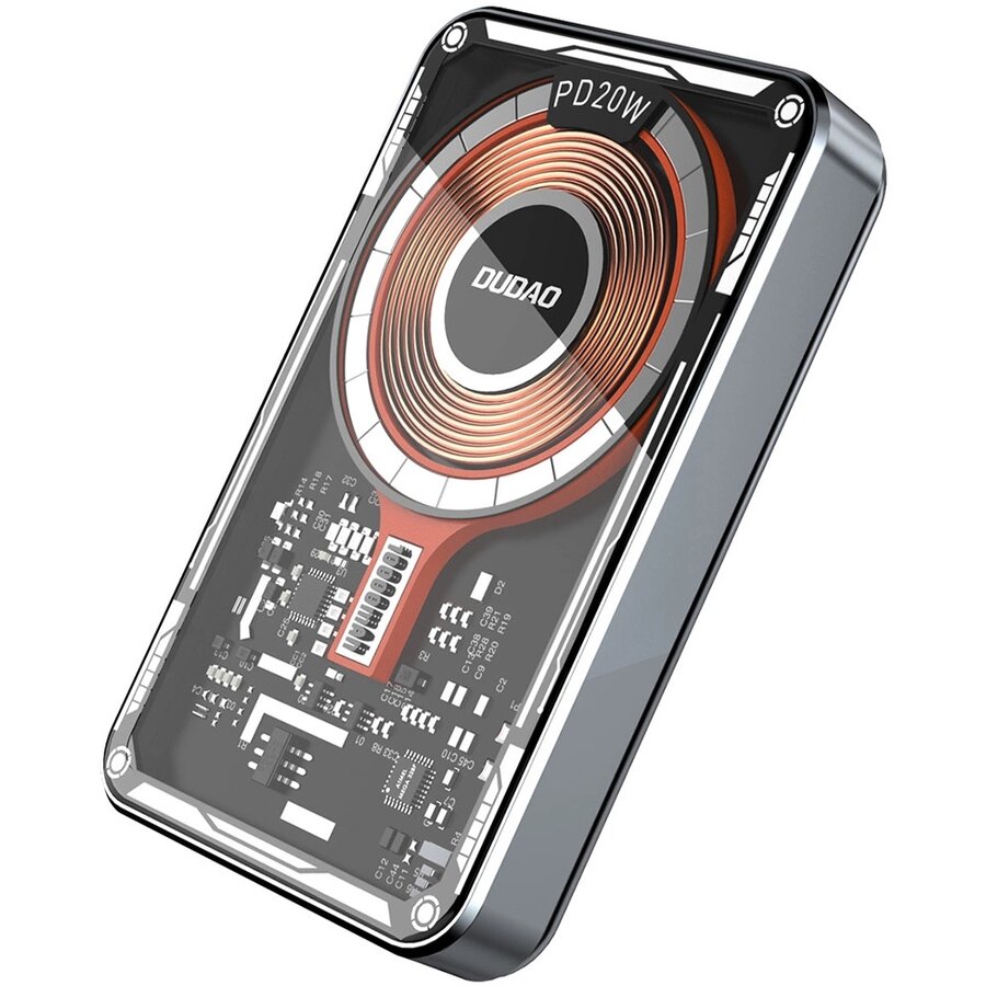 Acumulator extern TGK1 10000mAh, 20W, USB-C, USB, Wireless, Negru