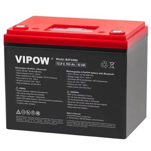 Acumulator LIFEPOW4 12V 100AH Bluetooth Negru