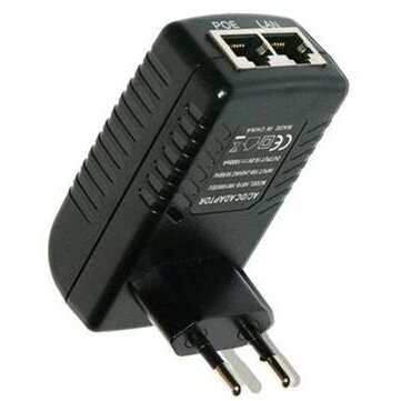 Adaptor Alimentare Gigabit PoE - 24V/1A Priza LED  Negru