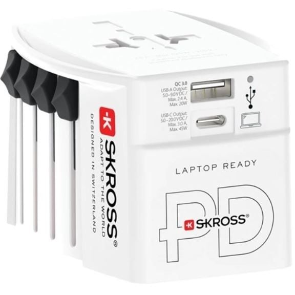 Adaptor Priza Universal Pro Light USB AC45PD World 1.302975 Alb