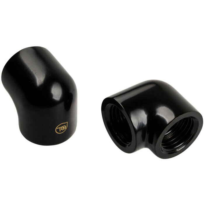 Adaptor Racire Apa 90 Grade G1/4inch IG  G1/4inch IG x2 Negru