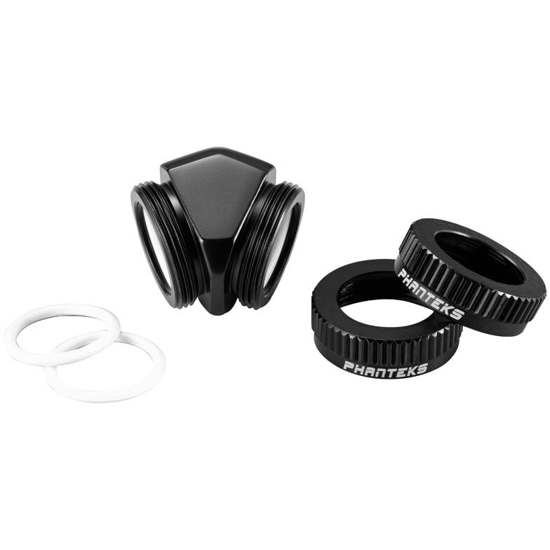 Adaptor Racirea  Apa 2x 16mm 45 Grade Negru