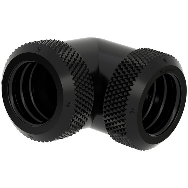 Adaptor Racirea  Apa 90 Grade 14mm  Alama Nichelata Negru