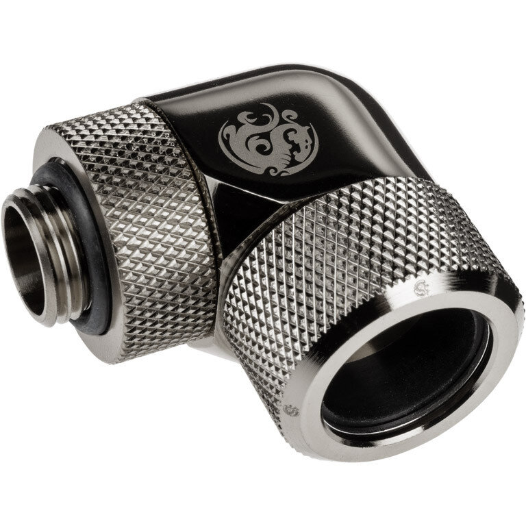 Adaptor Racirea  Apa 90 Grade G1/4inch  Alama Nicheleta 16mm Negru