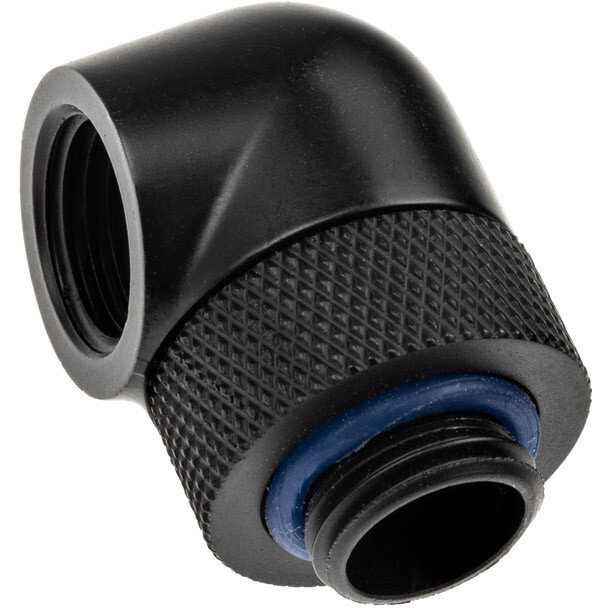 Adaptor Racirea  Apa 90 Grade G1/4inch Rotativ Alama Nichelata   Deametru 22m  Negru