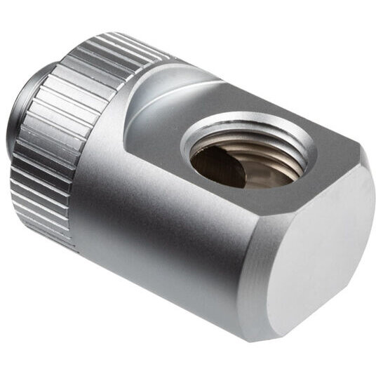 Adaptor Racirea  Apa Quantum Torque T-Splitter G1/4inch Male   2x G1/4inch Female Argintiu