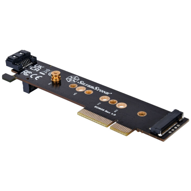 Adaptor SST-ECM28  M.2/SATA PCIe 4.0 1x M-Key  1x SATA