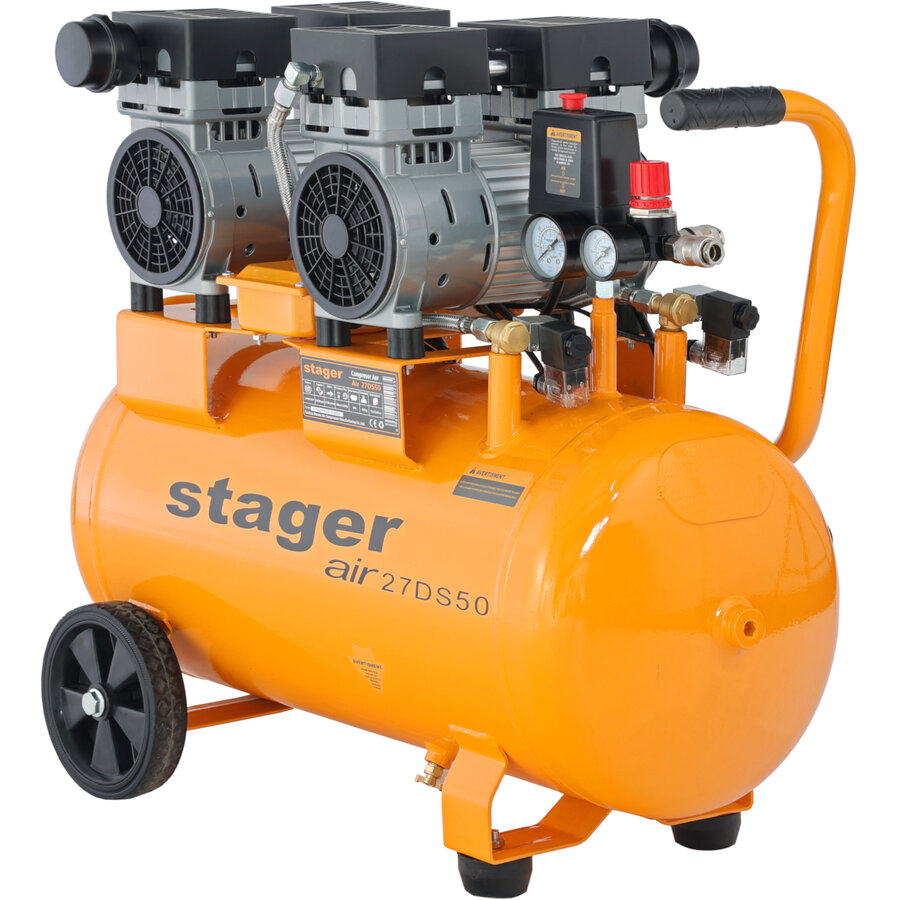 Air 27DS50 compresor aer 50L 8bar 270L/min monofazat angrenare directa, silentios