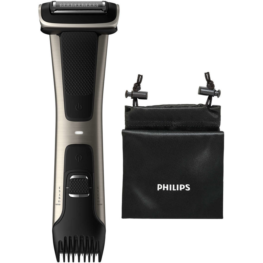 Aparat de Ingrijire Corporala BG7025/15 Series 7000 Bodygroom Rezistent La Dus Negru/Argintiu