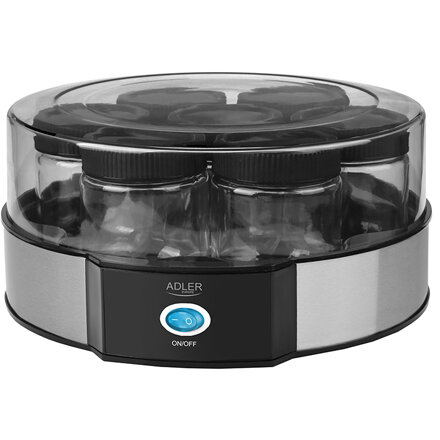 Aparat pentru preparat iaurt AD4476 7 borcane 1.4l 15W Argintiu/Negru