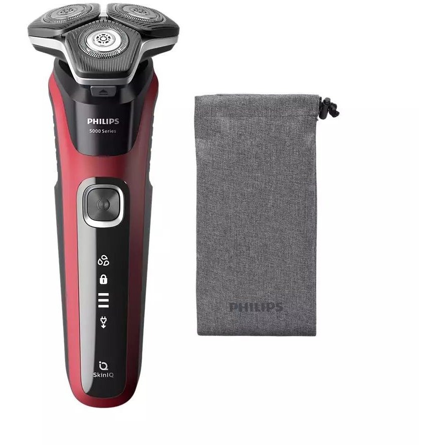 Aparat De Ras Series 5000 S5885/10 Acumulator Umed/Uscat Autonomie 60 min SkinIQ Rosu