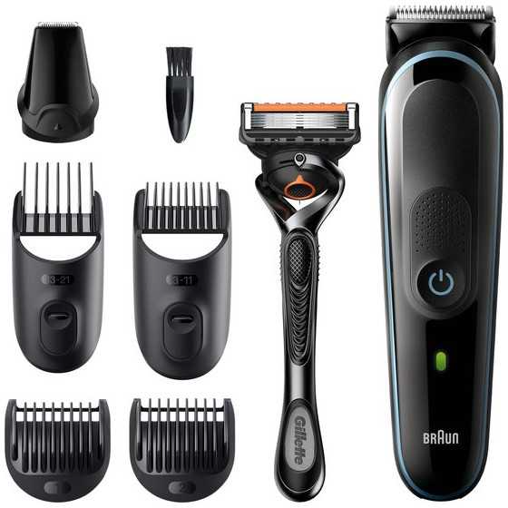 Aparat De Tuns Barba Si Parul 7in1 MGK5355 4 Piepteni Trimmer Pentru Precizie Aparat De Ras Gillette ProGlide Negru