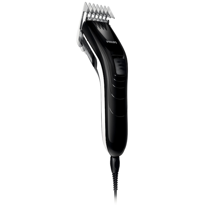 Aparat de Tuns QC5115/15 Lame Otel Inoxidabil 10 Setari Lungime Utilizare cu Fir Negru