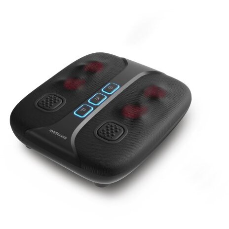 Aparat Masaj Pentru Picioare LM100 Functie De Caldura 2 Placi De Vibratii Pentru Imbunatatirea Fluxului Limfatic Si A Circulatiei Sanguine Negru