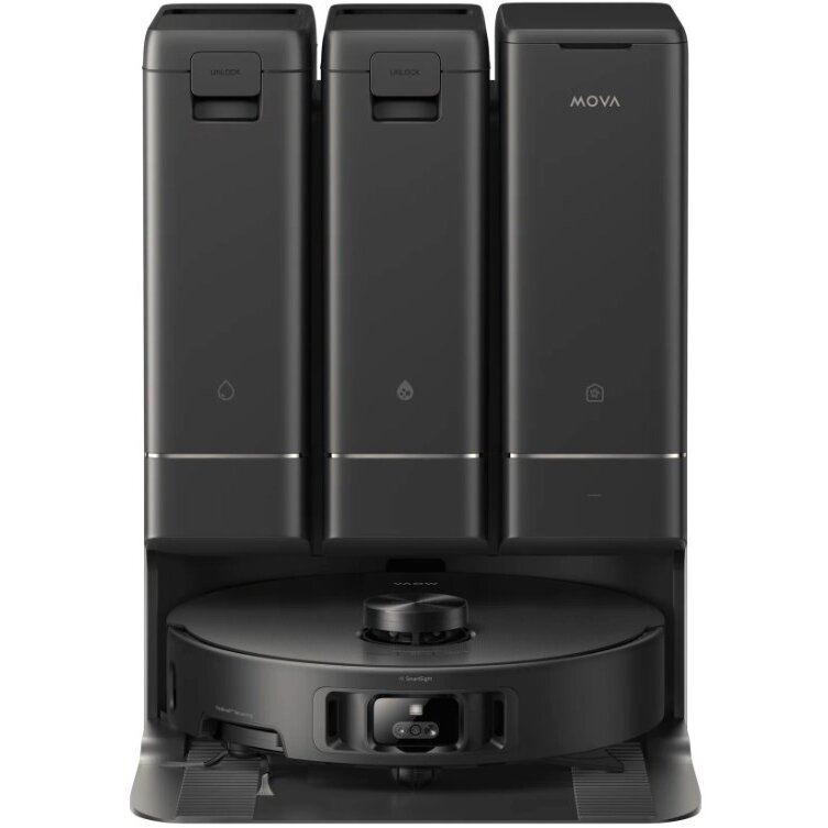 Aspirator Robot Mova Z50 Ultra Cleaning cu Statie 6400mAh 19000Pa Negru