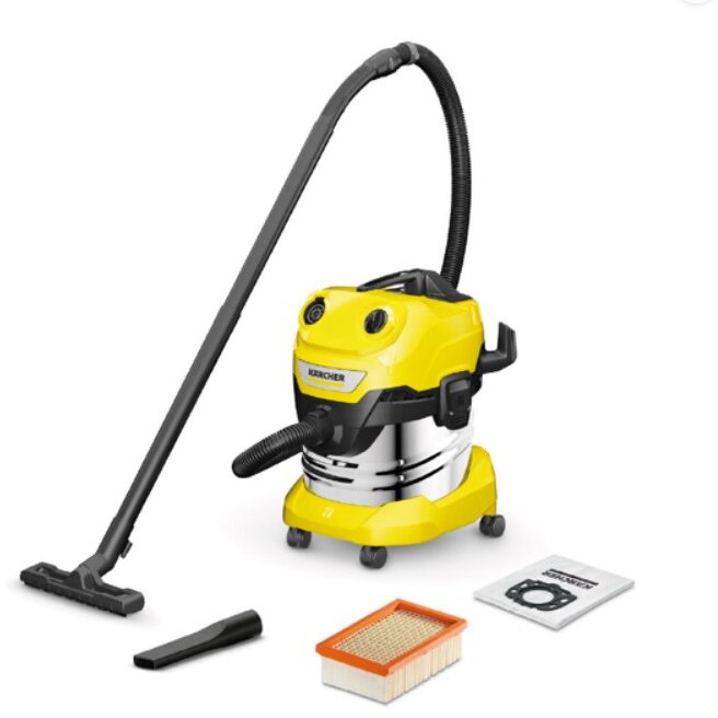 Aspirator WD 4 S V-20/5/22 20L  Dry&wet 1000W Bagless Galben