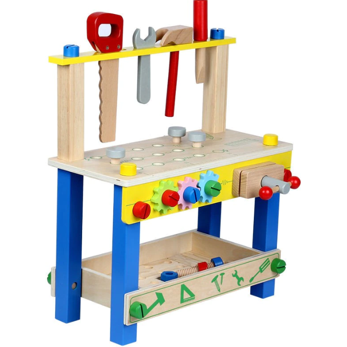 Atelier Banc Lucru Copii 40 Piese  Lemn Multicolor