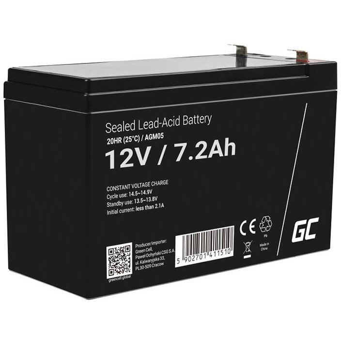 Baterie Reincarcabila AGM 12V 7.2Ah Fara Mentenanta pentru UPS ALARM Negru